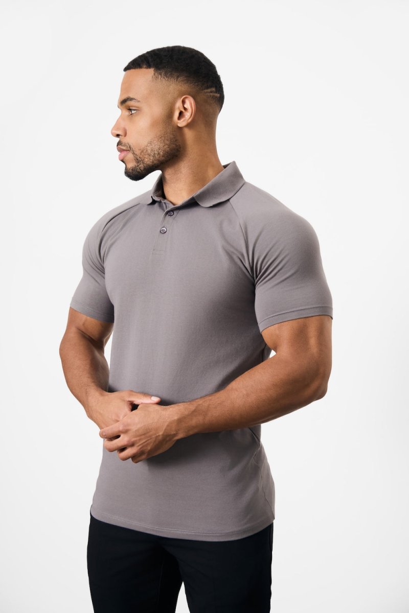 Athletic Fit Polo Shirt in Charcoal - TAILORED ATHLETE - USA