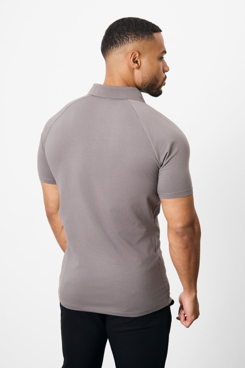 Athletic Fit Polo Shirt in Charcoal - TAILORED ATHLETE - USA
