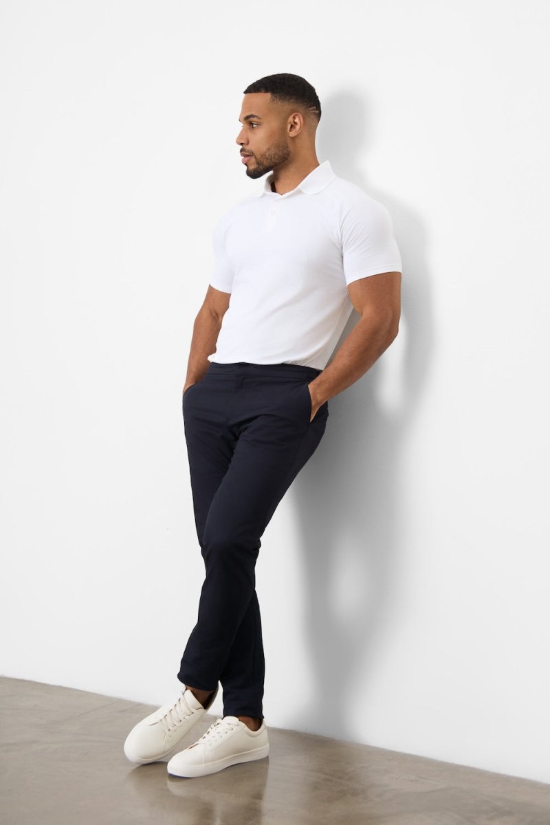 Athletic Fit Polo Shirt in White - TAILORED ATHLETE - USA