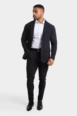 True Athletic Fit Tech Suit Pants in Black - TAILORED ATHLETE - USA