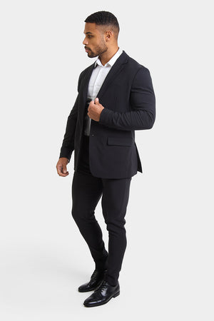 True Athletic Fit Tech Suit Jacket in Black - TAILORED ATHLETE - USA