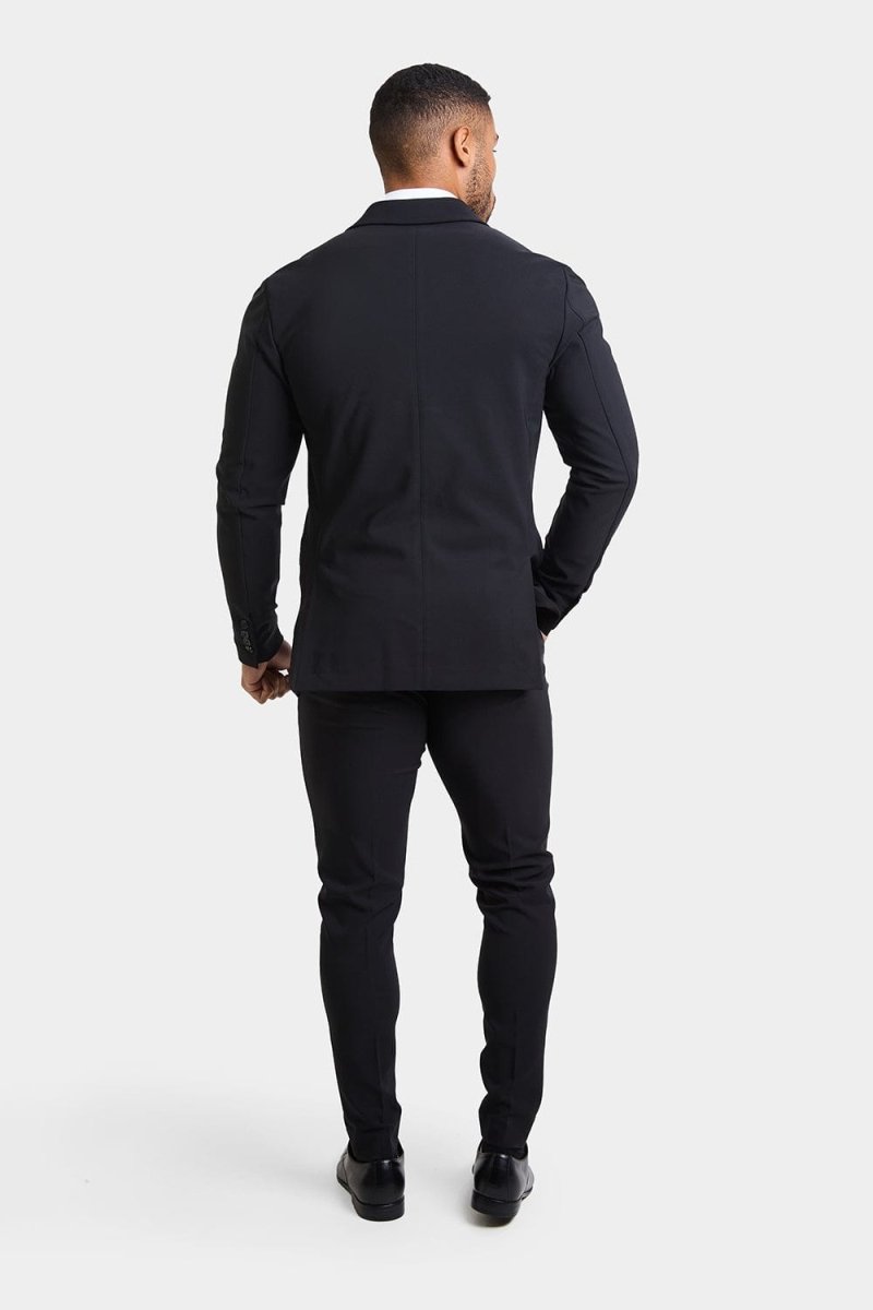 True Athletic Fit Tech Suit Jacket in Black 46 True Athletic Fit Tech Suit Jacket in Black 46