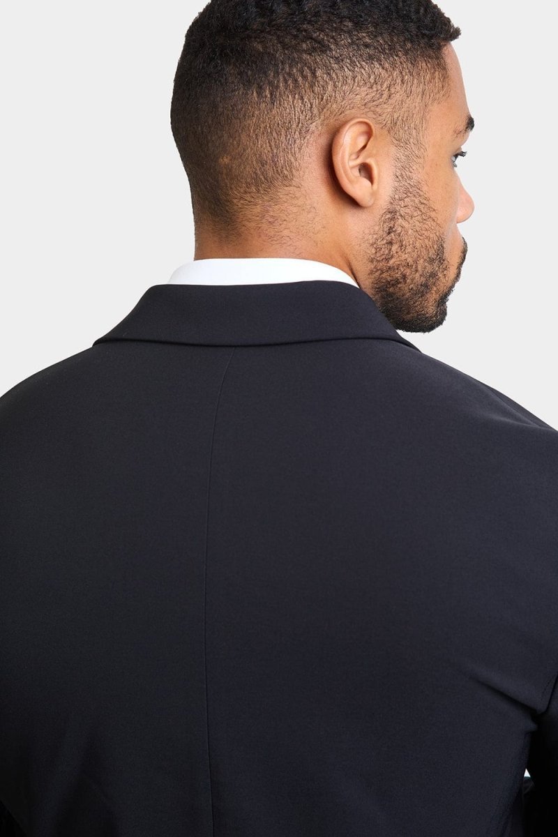 True Athletic Fit Tech Suit Jacket in Black - TAILORED ATHLETE - USA