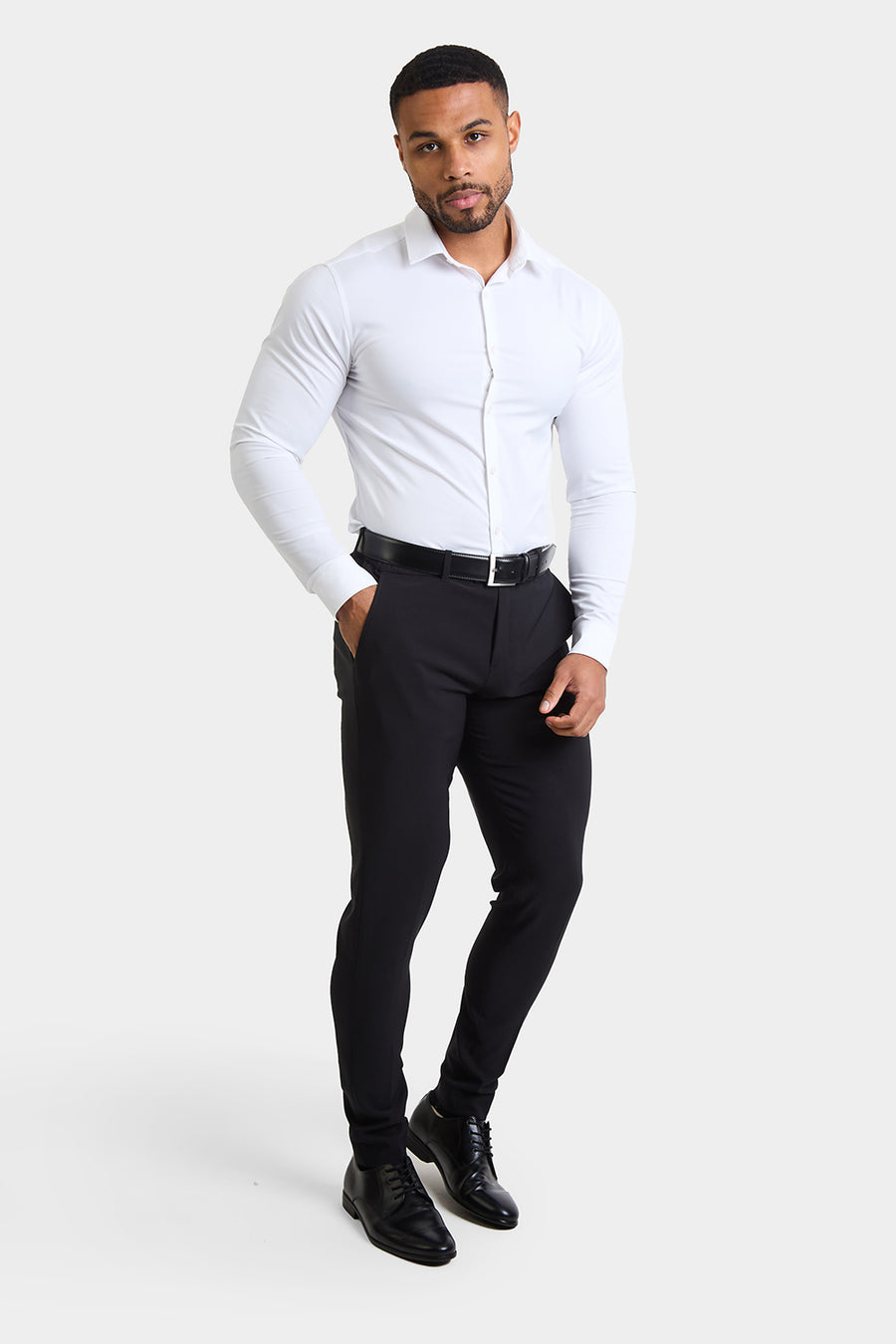 True Muscle Fit Tech Suit Pants in Black - TAILORED ATHLETE - USA