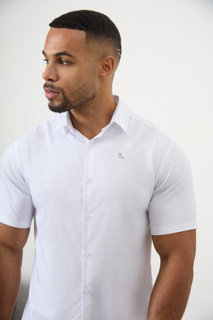 Short Sleeve Bamboo Shirt in White - TAILORED ATHLETE - USA