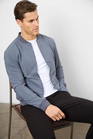 Light Weight Bomber Jacket in Graphite - TAILORED ATHLETE - USA