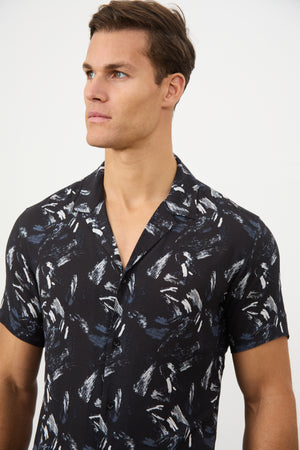 Printed Shirt in Brush Stroke - TAILORED ATHLETE - USA