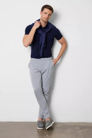 Athletic Fit Polo Shirt in Navy - TAILORED ATHLETE - USA