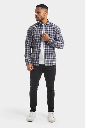 Check Overshirt in Pale Blue - TAILORED ATHLETE - USA