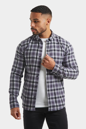 Check Overshirt in Pale Blue - TAILORED ATHLETE - USA
