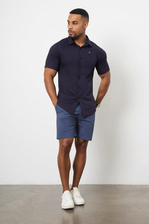 Athletic Fit Chino Shorts 7" in Airforce - TAILORED ATHLETE - USA