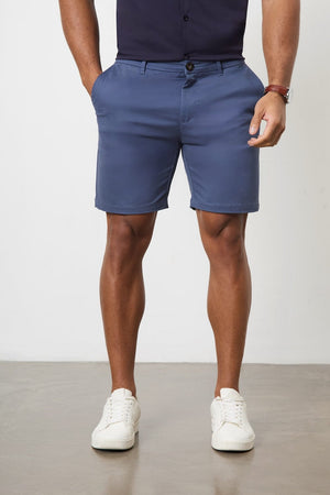 Athletic Fit Chino Shorts 7" in Airforce - TAILORED ATHLETE - USA