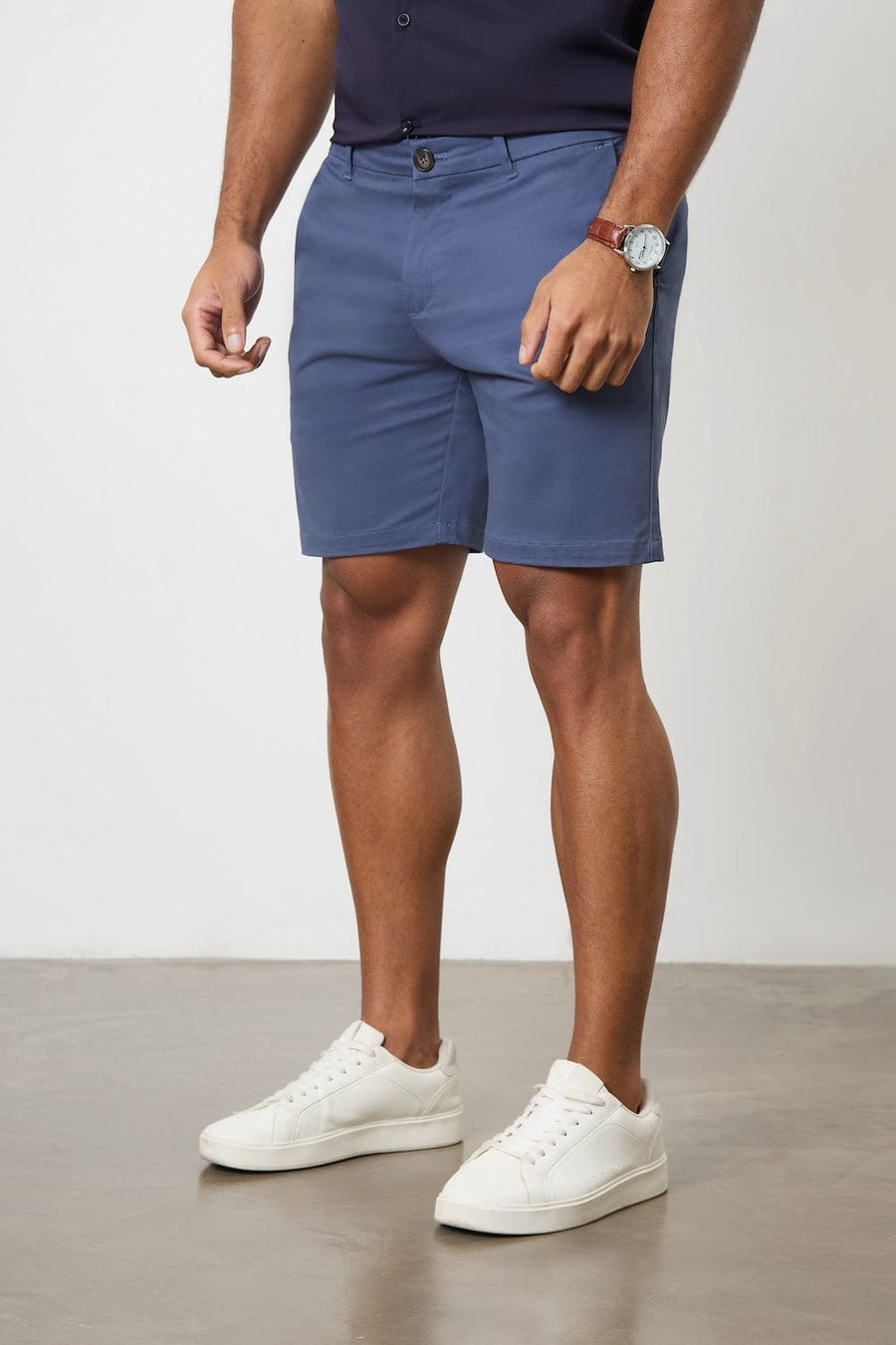 Athletic Fit Chino Shorts 7" in Airforce - TAILORED ATHLETE - USA