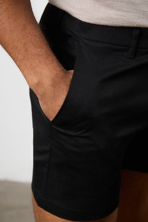 Athletic Fit Chino Shorts 5'' in Black - TAILORED ATHLETE - USA