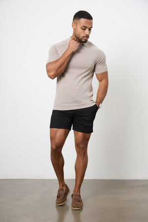 Athletic Fit Chino Shorts 5'' in Black - TAILORED ATHLETE - USA