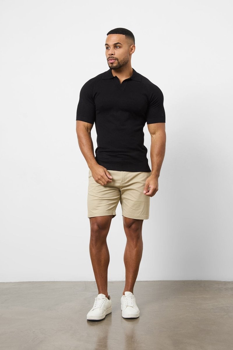 Athletic Fit Chino Shorts 7" in Stone - TAILORED ATHLETE - USA