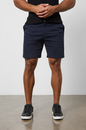 Athletic Fit Chino Shorts 7'' in Navy - TAILORED ATHLETE - USA