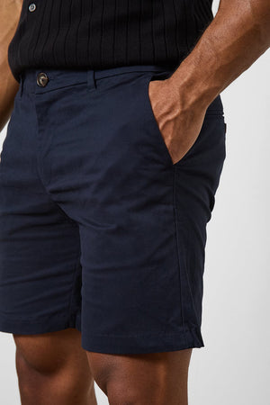 Athletic Fit Chino Shorts 7'' in Navy - TAILORED ATHLETE - USA