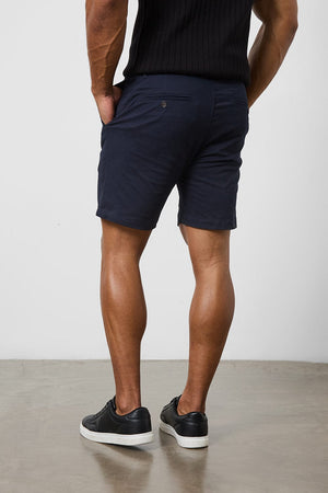 Athletic Fit Chino Shorts 7'' in Navy - TAILORED ATHLETE - USA