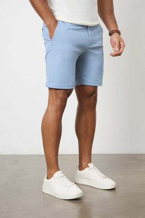 Athletic Fit Chino Shorts 7" in Light Blue - TAILORED ATHLETE - USA