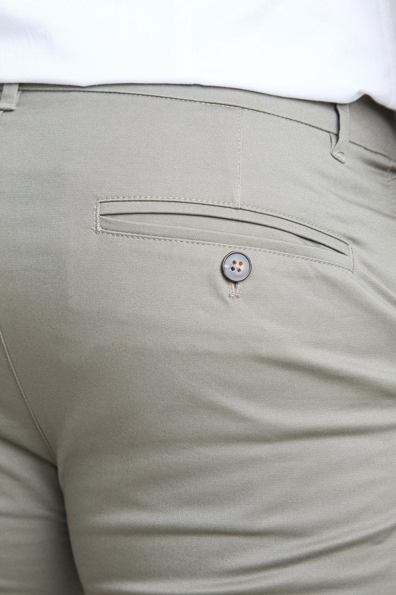 Athletic Fit Chino Shorts 7'' in Sage - TAILORED ATHLETE - USA