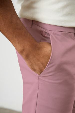 Athletic Fit Chino Shorts 7" in Dusky Pink - TAILORED ATHLETE - USA