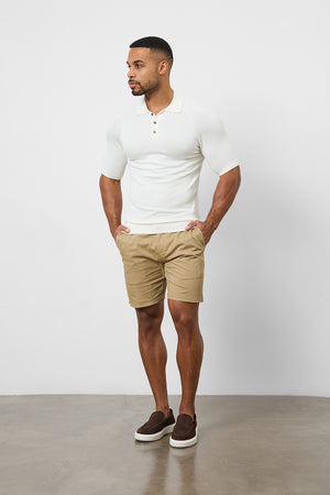 Athletic Fit Chino Shorts 7" in Dark Sand - TAILORED ATHLETE - USA