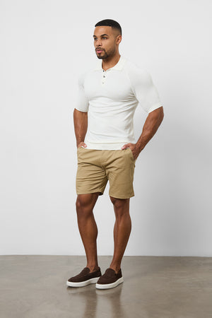 Athletic Fit Chino Shorts 7" in Dark Sand - TAILORED ATHLETE - USA