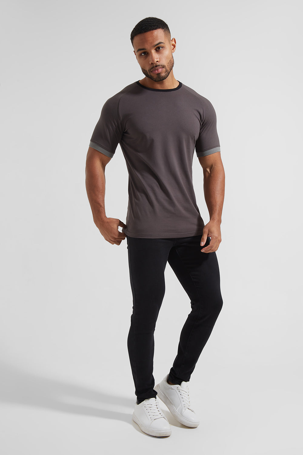 Men’s SPORT Regular Fit T-Shirt with Contrast Branding
