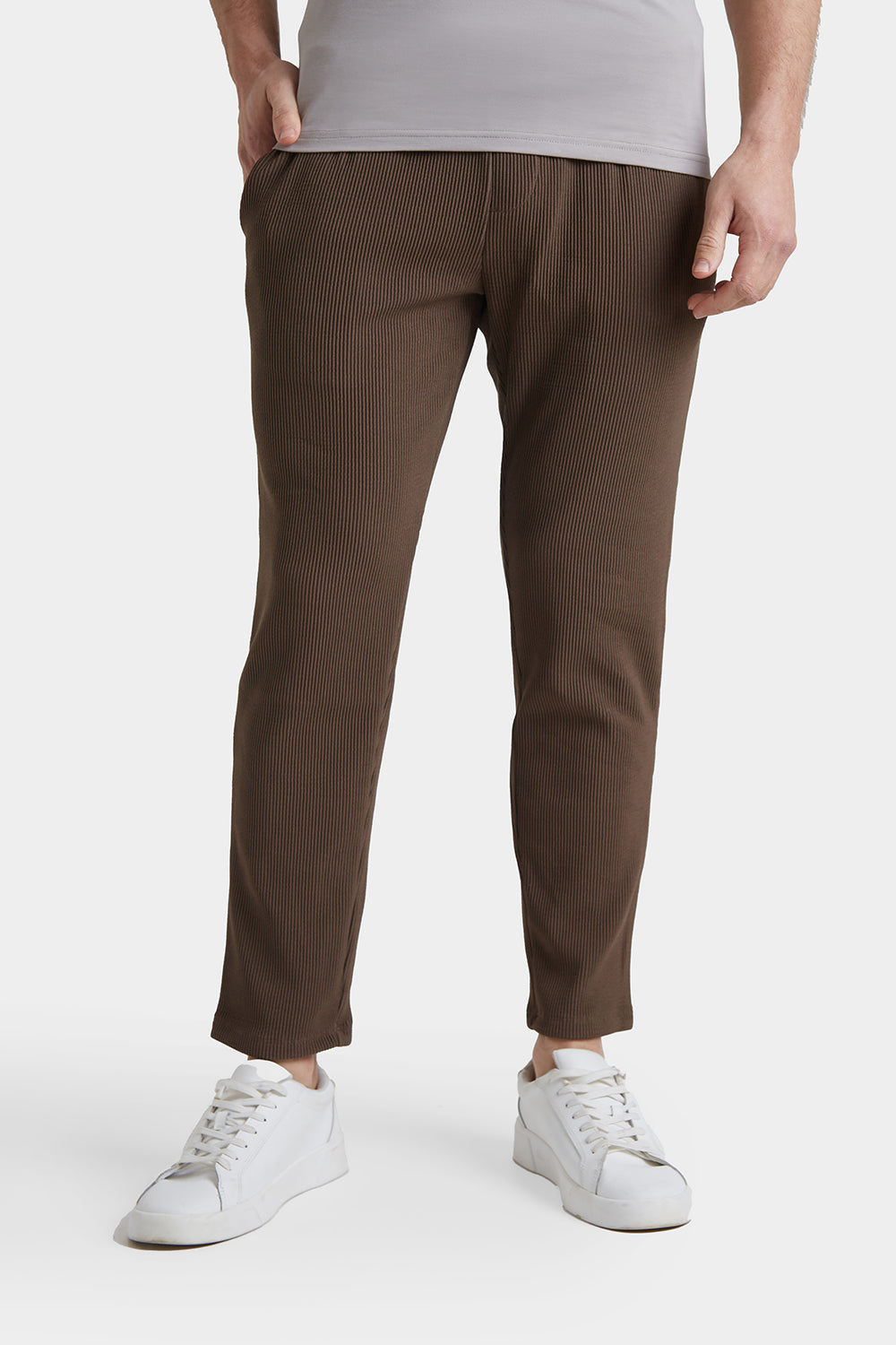 Buy STOP Textured Blended Slim Fit Men's Trousers | Shoppers Stop