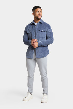 Cord Overshirt in Airforce Blue - TAILORED ATHLETE - USA