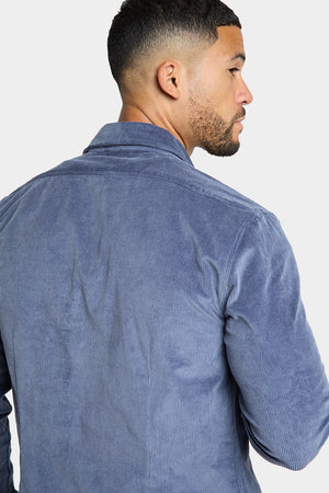 Cord Overshirt in Airforce Blue - TAILORED ATHLETE - USA