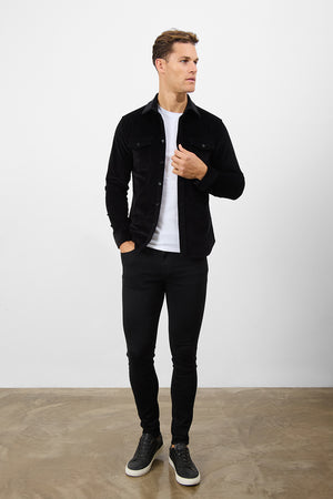 Cord Overshirt in Black - TAILORED ATHLETE - USA