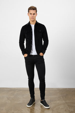 Cord Overshirt in Black - TAILORED ATHLETE - USA