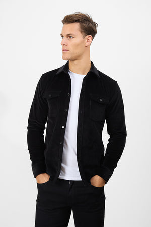 Cord Overshirt in Black - TAILORED ATHLETE - USA