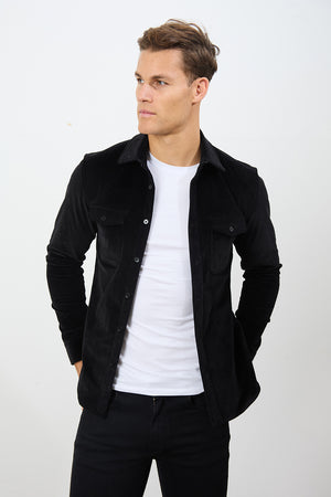 Cord Overshirt in Black - TAILORED ATHLETE - USA