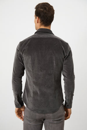 Cord Overshirt in Charcoal - TAILORED ATHLETE - USA