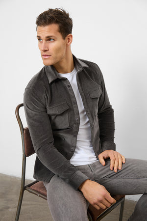 Cord Overshirt in Charcoal - TAILORED ATHLETE - USA