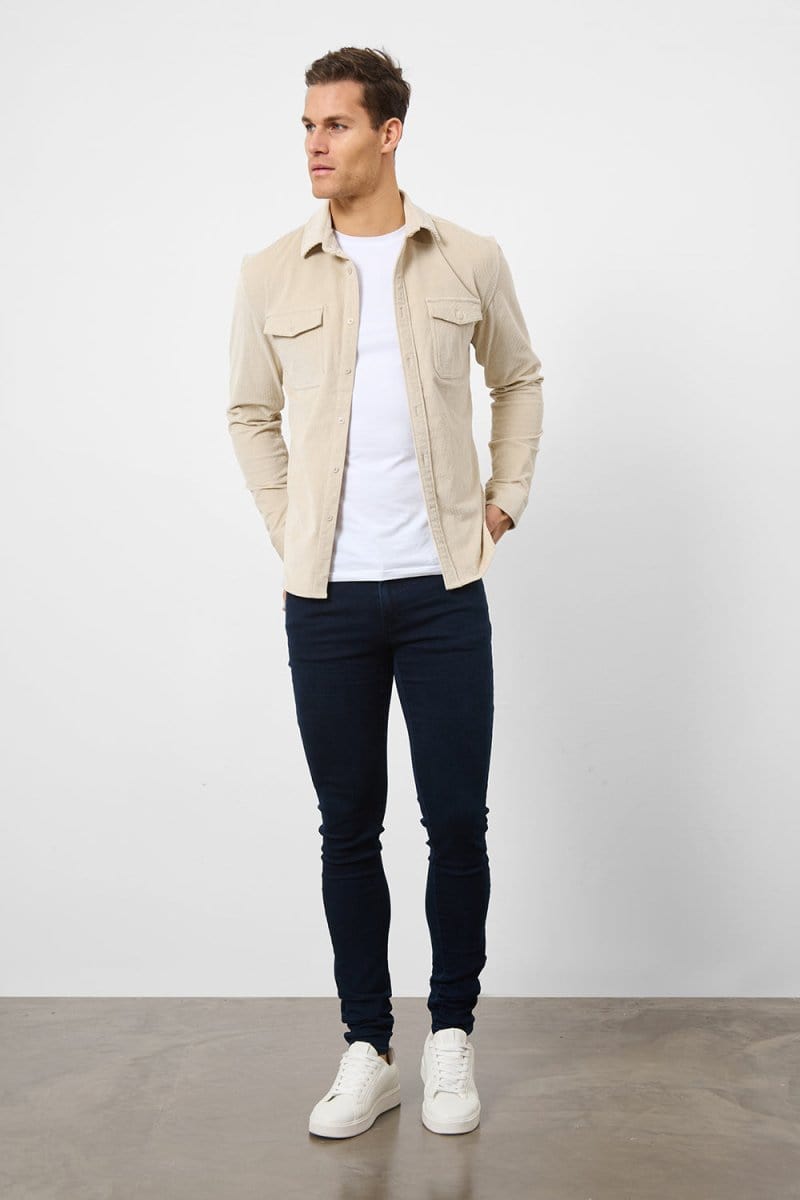 Cord Overshirt in Winter White - TAILORED ATHLETE - USA