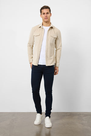 Cord Overshirt in Winter White - TAILORED ATHLETE - USA