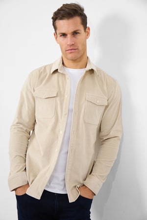 Cord Overshirt in Winter White - TAILORED ATHLETE - USA