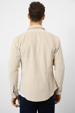 Cord Overshirt in Winter White - TAILORED ATHLETE - USA