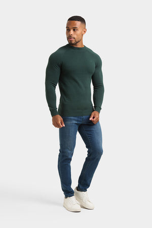 Cotton Crew Neck in Green - TAILORED ATHLETE - USA