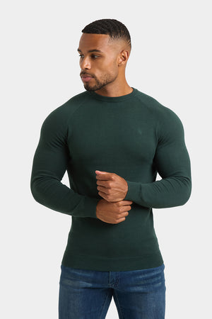 Cotton Crew Neck in Green - TAILORED ATHLETE - USA