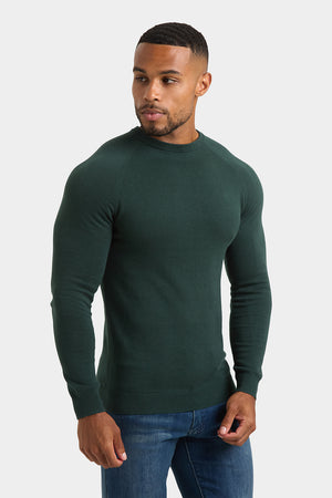 Cotton Crew Neck in Green - TAILORED ATHLETE - USA