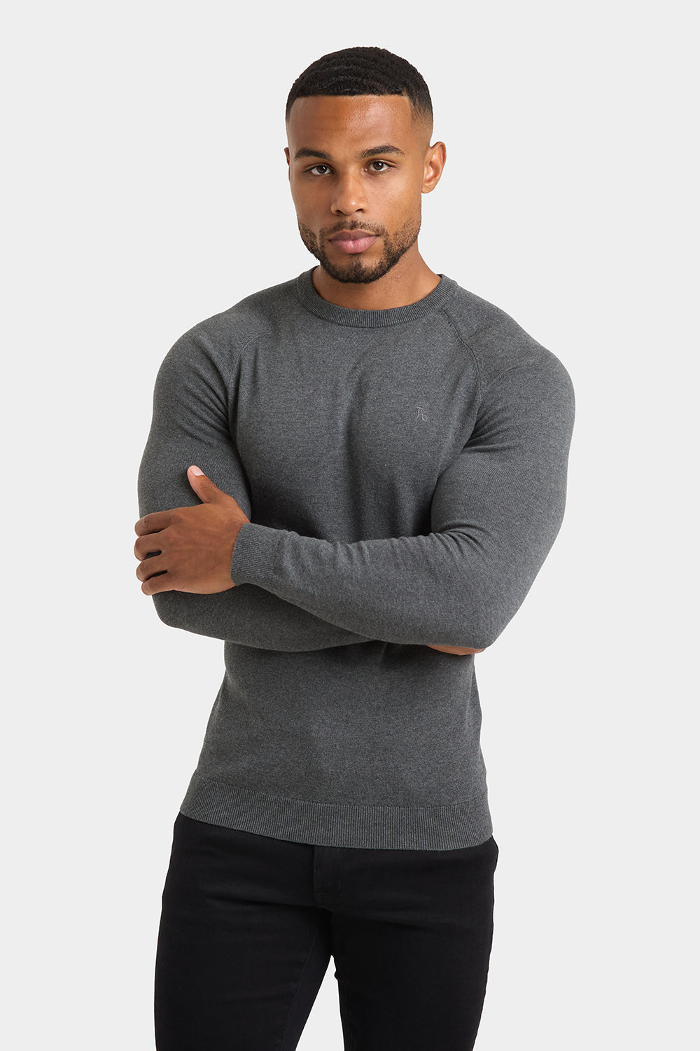 Grey fashion crew neck