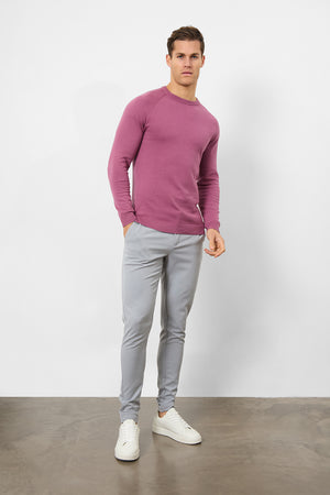 Cotton Crew Neck in Mulberry - TAILORED ATHLETE - USA