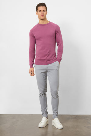 Cotton Crew Neck in Mulberry - TAILORED ATHLETE - USA