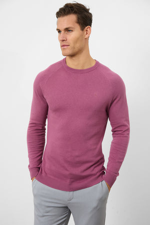 Cotton Crew Neck in Mulberry - TAILORED ATHLETE - USA