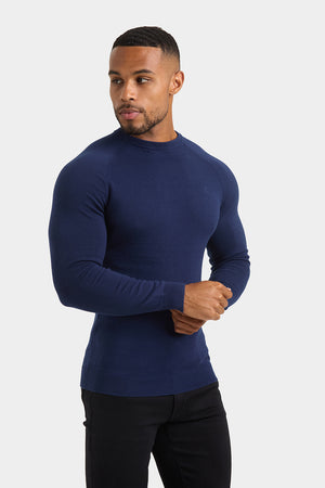 Cotton Crew Neck in Navy - TAILORED ATHLETE - USA